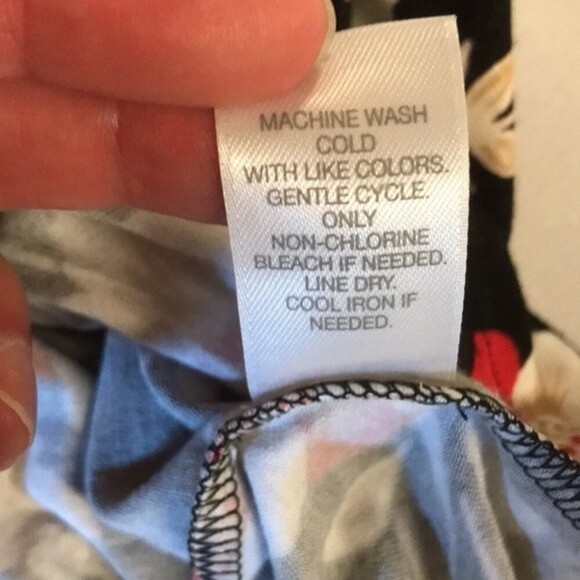 J Jill women’s sleeveless tank dress midi length size small tall black floral - Picture 9 of 11